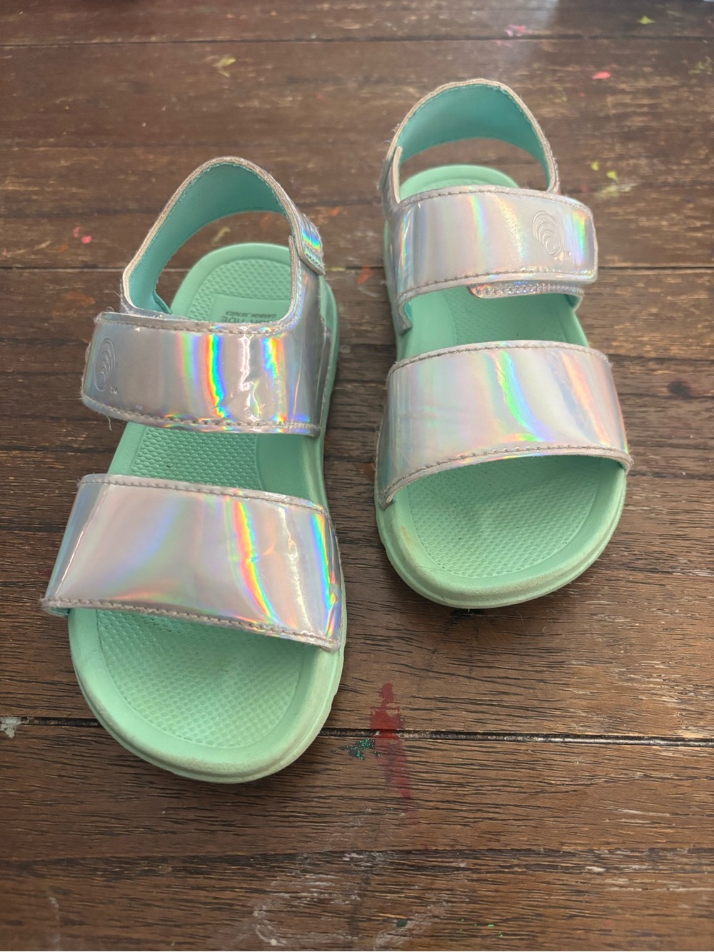 Girls high tide Sandals with Iridescent Straps